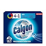 Calgon 4-in-1 Power Tabs – Wasserenthärter gegen Kalkablagerungen, Schmutz und Korrosion in der Waschmaschine – Beugt...